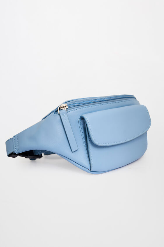 Sky Blue Zipper Bag, , image 2